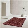 BUANFUA Tappeti Tappeto cucina Tappeto antiscivolo bagno anche per cucina o ingresso impermeabile extra lungo Tappetino bagno o corridoio 80X160cmvino rosso