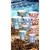 Generico Bicchieri Carta 500 pezzi 80 ml Grafica Maiolica Bicchieri di Carta Ecologici Biodegradabili Compostabili per Acqua Bevande Calde e Fredde