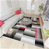 Mazovia Tappeto Salotto Moderne e Classico Pelo Corto - Tappeti Soggiorno Turchi Originali - Tappeti Camera da Letto - Tappeti Salotto Grandi Dimensioni - Grigio Rosso 180 x 250 cm
