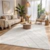 the carpet Bahar Shaggy, tappeto dal design elegante, morbido e facile da pulire, per soggiorno, Crema-2, 200 x 290 cm