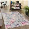 Mazovia Tappeti - Colorato Multicolore Etnico Tappeto per Soggiorno, Camera da Letto, Sala da Pranzo, Ufficio - OEKO-TEX - Rettangolo Orientale Tappeti Facile da Pulire - Grigio Colorato - 80 x 150 cm