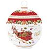 EASY LIFE Biscottiera Forma Pallina di Natale in Porcellana Ø 18x23 cm Christmas MEMORIE