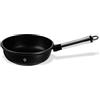 Tangherò Padella Alta Antiaderente 20cm Manico Removibile Diamantata PA20T | Alluminio pressofuso, rivestimento diamantato, manico removibile in acciaio inox, padella alta grill per cucina e fornelli