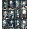Craft Kreatively Carta di riso Forest Night, 21 x 26,5 cm (6 fogli) - Carta per decoupage, 6 disegni per collage, tecnica mista, creazione di biglietti e artigianato, decoupage CRAFT KREATIVELY