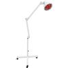 TuliperMood Lampada a infrarossi da 275 W, lampada a luce rossa a infrarossi, rotazione a 360°, lampada a infrarossi indipendente, lampada di calore con treppiede da pavimento e ruote, per alleviare