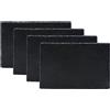 Generico Aurora Store 4 pz Piatti Piani varie dimensioni Rettangolare Ardesia Nero Pietra Naturale da Sushi Ristorante Cucina Vassoio Tagliere Portata 30x40