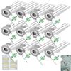IMPORT GE.RA. EXPORT Sacchetti Aspirapolevre Compatibili con Folletto VK7 VK7S FP7 FP7S, Sacchetto in Microfibra 5 Strati + Profumini + Cristalli TALCO (12 Sacchetti + Profumini + Deodorante 02)