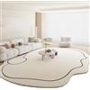 Generic Tappeto Di Forma Irregolare Per Soggiorno, Cucina, Ufficio, Sala Giochi, Grande Tappeto Spesso Per Interni, Bagno, Tavolino Da Divano, Bianco(200cmx300cm)