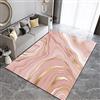 PAJEON Tappeto a pelo corto per bambini, motivo sfumato, rosa, oro, a righe, 70 x 140 cm, per terrazza, giardino, cucina, bagno o