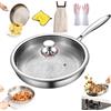 Generic Siraats Titanium Pan Pro, padella martellata in titanio, multifunzione, ultra resistente, antigraffio, antiaderente, per fornelli a gas ed elettrici a induzione (con coperchio, 28 cm)