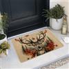 Generic Zerbino con cervo autunnale, foglie autunnali, per ingresso esterno e interno, decorazione rustica, impermeabile, antiscivolo, antipolvere, facile da pulire, 73 x 43 cm