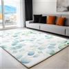 Generic Tappeto 160 x 230 cm Tappeto antiscivolo Botanico Foglie Di Eucalipto Acquerellate interni moderni per camera da letto cucina sala da pranzo Bianco pelo corto morbido per soggiorno salotto tappeto