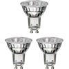 ledscom.de 3 lampadine LED GU10, PAR16, bianco caldo (3000 K), 2,4 W, 227lm, 119°, specchio riflettente (argento)