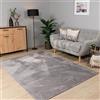 Paco Home Tappeto Salotto Moderno Soggiorno Pelo Corto Lavabile In Lavatrice Monocolore Tappeto Morbido, Dimensione:80 cm tondo, Colore:Grigio