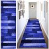 ZUZEKU Tappeto astratto per corridoio, cucina, lavabile, antiscivolo, 40 x 60 cm, blu lungo, per corridoio, soggiorno, camera da letto, venduto al metro, personalizzabile, colore: blu