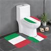 WXXWXD Set di 3 tappeti da bagno con stampa bandiera italiana, per vasca da bagno, cucina, porta, adatto per interni ed esterni