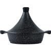 Marocstore.nl Moroccan Tagine Cooking Barattolo con membro in alluminio | antiaderente | 32 cm | Sicuro per l'induzione (Black)