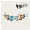 MAISON TORTORA Maison Tortorà - Set 6 Tazze Decoro Shabby, Tazzine da Caffè in Ceramica colorata.