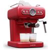 KLARSTEIN - Macchina per espresso con montalatte, mini macchina per caffè espresso da 1,2 litri con portafiltro, piccola macchina del caffè da 950 Watt, acciaio inox