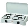 Franza Fornello 2 fuochi a gas Metano smaltato bianco per uso interno Valvolato Made in Italy - 5326/GPS/MT