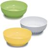 mille idee 6 Ciotole ciotola insalatiera in plastica cm 32 colori assortiti pratiche veloci all'uso. Lavabili in lavastoviglie