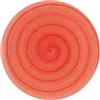 Generico Memento Table Set 6 piatti Dessert 21 cm in ceramica Made in Italy, dipinti a mano (Rosso, Dessert)