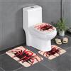 BROLEO Set di 3 tappetini antiscivolo con grazioso ragno rosso stampato tappeti da bagno per il massimo comfort, bagni padronali