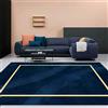 Tappeti Design Tappeti Salotto Grandi Rettangolare 40 X 60 CMSemplice bordo dorato blu scuro Tappeti Home Decorate Tappeti Home Morbida Carpets 40x60cm