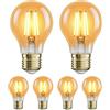 ledscom.de 6 pezzi E27 Lampadina LED, A60, bianco extra caldo (2500 K), 4,2 W, 471lm, color oro