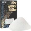 LOPHE Olografico Porporina, Artigianale Glitter Flake Paillettes Glitter Polvere da Viso e Corpo, Paillettes Polvere, Glitter il Corpo per Capelli Occhi Nail Art Festival, 100g(Bianco)