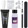 GZMAYUEN Gel Set Poly Unghie Soft White 30ML Bianco con Slip Solution