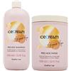CORRADO Kit Illuminante Pro-Age all'Olio di Argan - Shampoo 1000 ml + Mask 1000 ml - Inebrya
