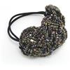 Meilliwish Cristallo perlina Holder Coda di cavallo Elastico per capelli (Cachi) (B10)