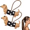 Générique Elastici per capelli, elastici per capelli per ragazze - 2 x divertente e supporto per coda di cavallo in bassotto | per capelli decorativi alla moda, per coda di