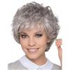 Weiara Parrucca Da Donna Capelli Ricci Corti, Capelli Bianchi Grigi Europei E Americani Con Frangetta Inclinata Soffice, Parrucca Di Seta Ad Alta Temperatura