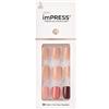 imPRESS (Square, Before Sunset) - KISS imPRESS Press-On Manicure, Nail Kit, PureFit Technology, Short Press-On Nails, Square, Before Sunset, Includes Prep Pad, Mini File, Cuticle Stick, and 30 Fake Nails