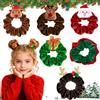Kuvarix 6 Pezzi Elastici per Capelli Natalizi, Accessori per Capelli Scrunchies Natalizi, Elastico per Capelli in Velluto con Volant, Fasce per Ragazze Donne Code di Cavallo Regali di Natale