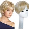 LesafeV Extension per capelli soffici lisci da 15 cm con frangia laterale, 15 x 15 cm, con clip nella parte superiore (27T613#)