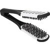 Generic Spazzola per Lisciare i Capelli, Pinza per Spazzola a Doppia Faccia, Pettine per Capelli Lisci, Setola per Lisciare e Acconciare (WHITE)