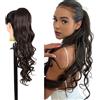 Ser Mulher Coda Di Cavallo Extension Ser Mulher con Laccio Capelli Ondulati 70 cm, Facile e veloce da applicare (4 Dark Brown)