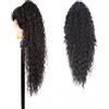 Ser Mulher Extension Coda Di Cavallo ELENA con Pinza Capelli Ricci 70 cm. Aspetto Naturale (2 Natural Black)