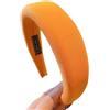 Whakano Fascia per capelli da donna, ampia fascia spessa, in spugna, per capelli, per donne, ragazze, accessori per capelli, per doccia, trucco, sport, yoga, arancione