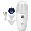 Brrnoo Nebulizzatore per Occhi, Umidificatore per Dispositivo di Bellezza Facciale Spray Idratante, Mini Detergente per Occhi Idratante per Occhi, Allevia la Pelle Secca e Allevia L'affaticamento(bianco)