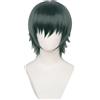 Ubaywey Anime JJK Kirara Hoshi Cosplay Parrucca con Bangs Capelli Maki Zenin Parrucche Costume Accessori (Verde)