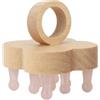 ACOGEDO Massaggiatore per Cuoio Capelluto in Pietra di Legno, Delicato, Districante, Rilassante, Ergonomico, di Piccole Dimensioni, per Centri Benessere, Uso Domestico (Roseo)