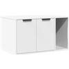 vidaXL Recinto per Lettiera per Gatti Bianco 80x50x45 cm in Truciolato, mobili per lettiera per Gatti, mobili per lettiera, mobiletto per lettiera per Gatti