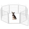SunsGrove recinto per cani da interno in Antiruggine recinto per animali Montaggio Senza Attrezzi Ideale per Interni ed Esterno Bianco (60 cm, 8 Pannelli)