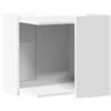 vidaXL Recinto per Lettiera per Gatti Bianco 53x53x51 cm in Truciolato