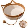 Yonuaret Cesta Per Gatti In Corda - Letto Con Divertente Palla, Cuccia In Cotone Intrecciata A Mano, Pieghevole, Comoda Per Animali Domestici, 45x45x15 Cm