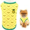 SMALLLEE_LUCKY_STORE Maglietta per cani di piccola taglia pullover con grazioso motivo ananas gilet per cuccioli traspirante ed elastico, camicia primaverile estiva per chihuahua, Yorkie, gatto,